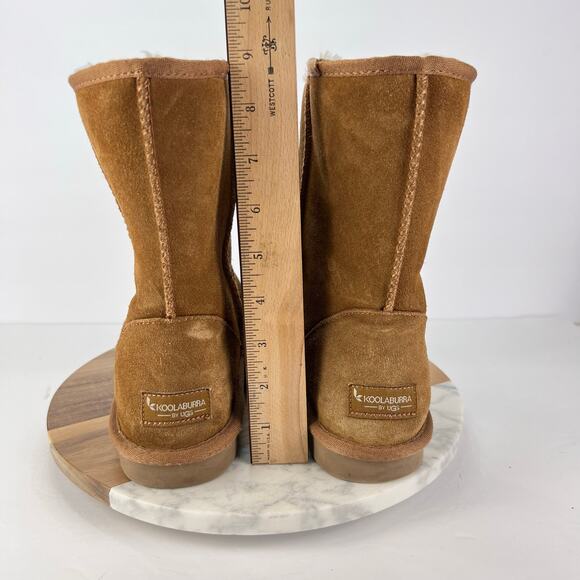 Koolaburra by UGG 8 Koola Short Chestnut Womens Faux Fur Shearling Suede Boots - Picture 8 of 9